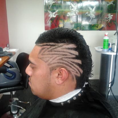 Zebra stripe pattern cut